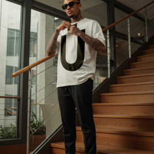 Uforia - Men's White Tee with Large Logo
