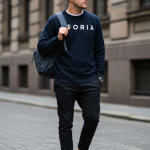 Uforia - Men's Long Sleeve Black Shirt
