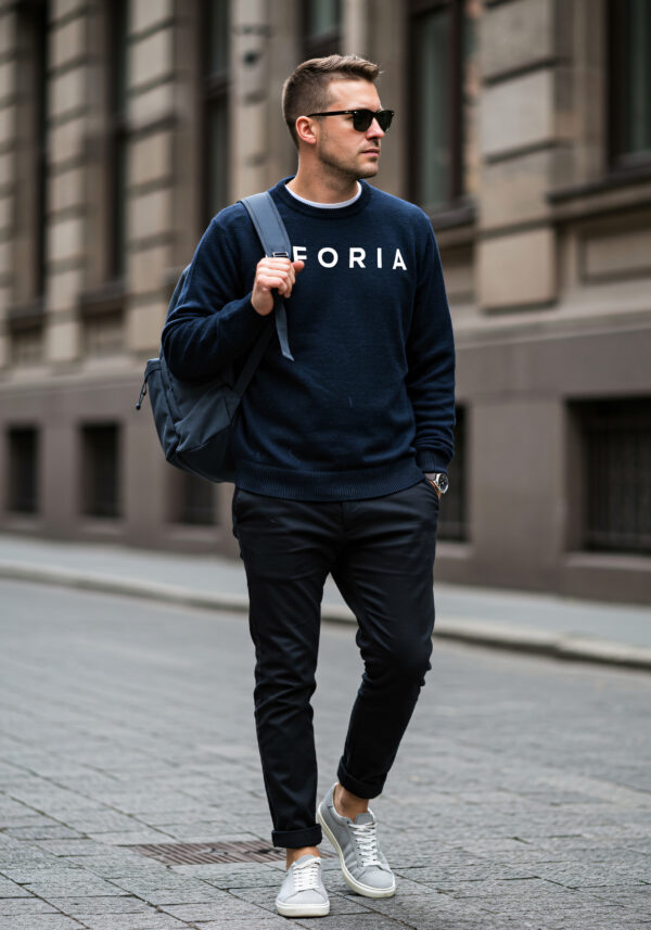 Uforia - Men's Long Sleeve Black Shirt